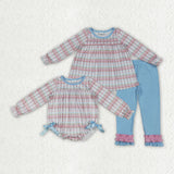 Matching Baby girls Soldier blue outfits clothing