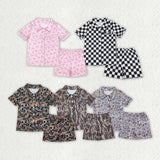 Matching  Adult women short sleeve pajamas clothing
