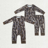 LR1452-long sleeve camo bamboo kids pajamas