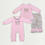 embroidery spring floral pink kids clothing
