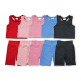 Multicolored yoga girl summer set