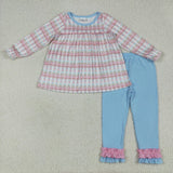 Matching Baby girls Soldier blue outfits clothing