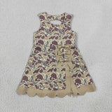 Matching Baby Girls camo sleeveless bow dress yoga