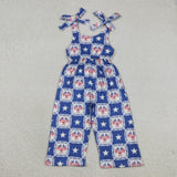 Matching  Baby Girls July Fourth flage clothing