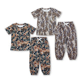 Matching boy camo short sleeves outfits
