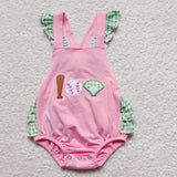 Matching  Baby boys girls baseball romper outfits embroidery