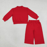 Matching  MOM AND ME solid long sleeve outfits cotton