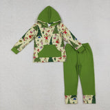 Matching Baby boys girls cartoon hooded outfits