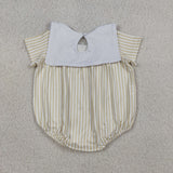 SR3802 Girl cross boy easter summer romper embroidery