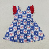 Matching  Baby Girls July Fourth flage clothing