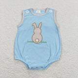 Matching Baby girls Easter bunny romper outfits embroidery