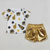 Matching Baby girls colorful CHEER outfits