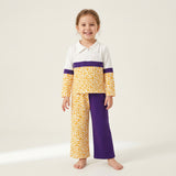 GLP3580 baby girls leopard long sleeve zipper outfits