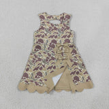 Matching Baby Girls camo sleeveless bow dress yoga