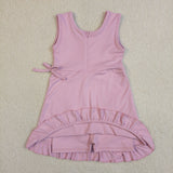 GSD3034  girls solid purple sleeveless Dress yoga