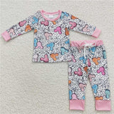 Matching Baby girls Balloon cartoon romper pajamas