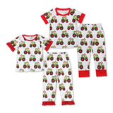 Matching Valentine's days  tractor boys and girls pajamas