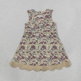 Matching Baby Girls camo sleeveless bow dress yoga