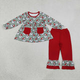 Matching Baby girls Christmas long sleeve outfits