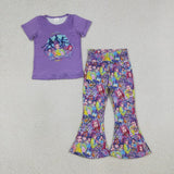 Matching Girls kpop purple clothing