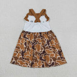 GSD1518 girls duck camo Dress embroidery