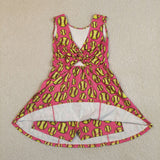 GSD3800 girls baseball rose sleeveless dress yoga