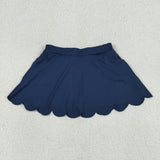GLK0236 Girls solid navy Skirt yoga
