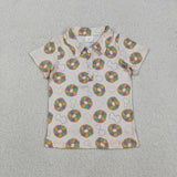 Matching Baby boys Mardi Gras button short sleeves shirt  tops