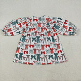 GLD10286 girls BOWS Dress smocked
