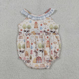 Matching Baby girls farm outfits romper
