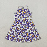 Matching Baby girls team leopard slip dress yoga