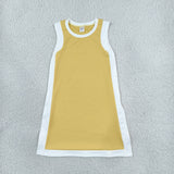 Matching Baby girls solid sleeveless dress yoga