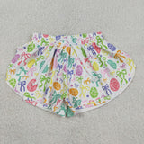 SS0822 baby girls Easter egg bows flutter shorts yoga