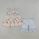 Matching Baby girls farm outfits romper