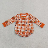 Matching Kids boys long sleeves pumpkin maples long sleeves plaid clothing