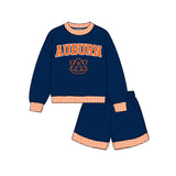 custom style MOQ 3 per style Matching Baby girls AUBURN team  outfits