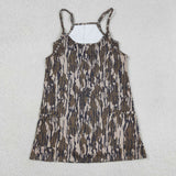 GSD2744 Adult women green camo dress yoga