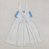 Straps ruffle floral baby girls summer dresses