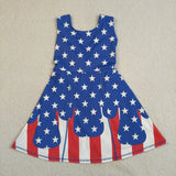 GSD3813 girls July Fourth star sleeveless dress yoga