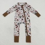 Matching Baby boys cactus cow pajamas clothing