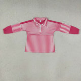GLS0106 Girls stripe rose zipper long sleeve shorts Outfits yoga