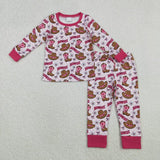 Matching Baby girls howdy hat boot rose romper pajamas clothing