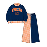 custom style MOQ 3 per style Matching Baby girls AUBURN team  outfits