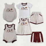 Matching  Baby boys girls boot hat romper outfits embroidery