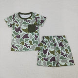 Matching Baby boys camo pocket short sleeve summer outfits
