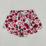SS0817  baby girls A red leopard shorts yoga