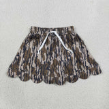 GLK0298 Girls camo scalloped Skirt