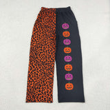 P1132 Adult women Halloween pumpkin leopard long Pant