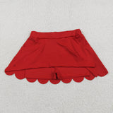GLK0235 Girls solid red Skirt yoga