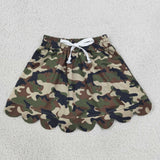 GLK0303 Girls girls camo scalloped Skirt